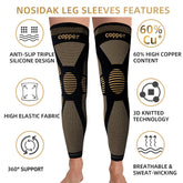 HAOYYE Full Leg Compression Sleeves Long Knee Support for Men Women Sports Recovery Circulation Swelling Relief Ideal for Running Basketball Cycling Gym Hiking Fitness Arthritis