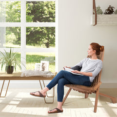 Haoyye Wood Folding Chair For Outdoor, Low Profile Acacia Lounge Chair With Sturdy Frame, Comfortable Design, And Natural Finish, Ideal For Balcony, Porch, Backyard, Patio, Lawn, Or Garden Relaxation