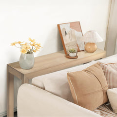 HAOYYE Pinewood Entryway Table with Natural Wood Finish, Narrow Console Table for Living Room and Hallway, Stylish Sofa Table for Home Decor and Organization, Durable and Space-Saving Design