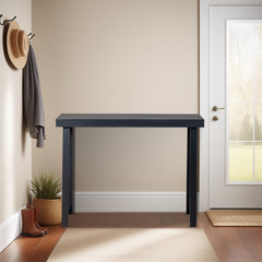 HAOYYE Solid Wood Console Table With Black Finish Narrow Entryway Sofa Table For Hallway Living Room Foyer And Behind The Couch Stylish Durable Pine Wood Accent Table Perfect For Small Spaces And Modern Home Decor