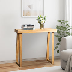 HAOYYE Solid Wood Console Table for Entryway Sofa Living Room or Hallway Narrow Design Wood Color Table for Behind the Couch Foyer Decoration and Functional Storage
