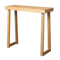 HAOYYE Solid Wood Console Table for Entryway Sofa Living Room or Hallway Narrow Design Wood Color Table for Behind the Couch Foyer Decoration and Functional Storage