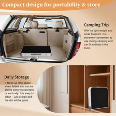 HAOYYE 3ft Aluminum Alloy Folding Table Black Lightweight Portable Utility Table with Carry Handle for Outdoor Camping Picnic BBQ Travel Kitchen Office Craft and Backyard Use Easy Setup