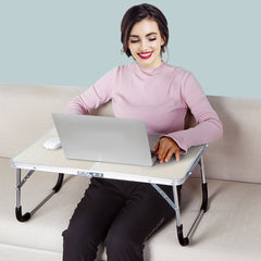 HAOYYE Foldable Laptop Table for Bed and Sofa Lightweight Portable Notebook Desk for Reading Writing Breakfast Work Study Lap Tray for Couch Floor Dorm Easy to Store and Use Modern Design