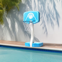 HAOYYE Poolside Basketball Stand Adjustable Outdoor Water-Filled Base Basketball Hoop System with Backboard for Patio Driveway Garden Court Easy Assembly Weather Resistant for Adults Indoor Outdoor Play