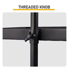 HAOYYE Black Swivel Campfire Grill and Skillet Combo with Adjustable Height Grill Grate, Heavy Duty Portable Camping Grill with Grill Pan and Carry Bag, Ideal for Open Fire Outdoor Cooking