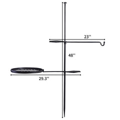 HAOYYE Swivel Campfire Grill with Height Adjustable Grill Grate and Hanger Rod, Portable Open Fire Cooking Equipment with Carry Bag for Camping, Tailgating, Backyard Bonfires, and Outdoor Adventures