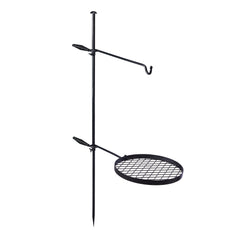 HAOYYE Swivel Campfire Grill with Height Adjustable Grill Grate and Hanger Rod, Portable Open Fire Cooking Equipment with Carry Bag for Camping, Tailgating, Backyard Bonfires, and Outdoor Adventures