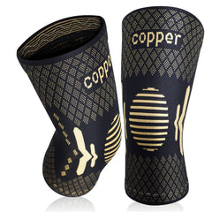 HAOYYE Copper Knee Brace for Pain Relief and Support for Men Women Ideal for Arthritis Joint Recovery ACL Meniscus Tear Injury Compression Sleeve for Running Weightlifting Work Gym Hiking Sports