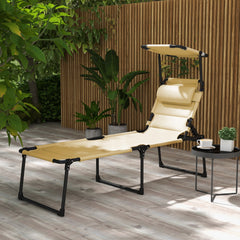 HAOYYE Folding Lounge Chair for Beach Patio and Outdoor Relaxation Portable Recliner Chair with Adjustable Backrest Lightweight and Space Saving Design for Travel and Camping