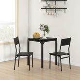 HAOYYE Modern Dining Table and Chairs Set for Kitchen or Dining Room, Space Saving Design with Sturdy Metal Frame and Wood Finish, Ideal for Apartment, Home, Office, or Small Spaces