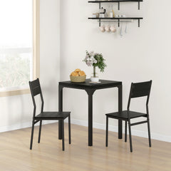 HAOYYE Modern Dining Table and Chairs Set for Kitchen or Dining Room, Space Saving Design with Sturdy Metal Frame and Wood Finish, Ideal for Apartment, Home, Office, or Small Spaces