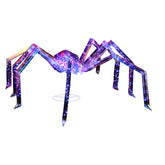 HAOYYE 3 FT Halloween Decorations Light Up Spider, Outdoor Pre-Lit Iridescent Spider with 340 LED Lights, Weather-Resistant Halloween Yard, Porch, Lawn, Garden, and Party Decoration