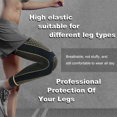 HAOYYE Copper 2 Pieces Kneepad Set For Knee Pain Arthritis Support Ligament Injury Meniscus Tear Tendonitis Relief Compression Sleeves For Basketball Football Running Cycling And Daily Activities Support For TEMU Self-Pickup Order Shipping