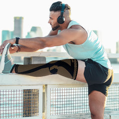 HAOYYE Full Leg Compression Sleeves Long Knee Support for Men Women Sports Recovery Circulation Swelling Relief Ideal for Running Basketball Cycling Gym Hiking Fitness Arthritis