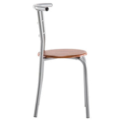 HAOYYE Brown Wood Grain PVC Breakfast Table Set with One Table and Two Chairs, Space-Saving Dining Table and Stool Set for Small Kitchen, Apartment, or Dining Room