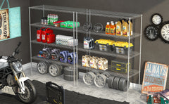 HAOYYE 5-Layer Heavy Duty Adjustable Shelving Unit with Wheels and Adjustable Feet, Sturdy Metal Storage Rack for Warehouse, Supermarket, Kitchen and Commercial Use, Each Shelf Supports 300 Lbs, Space-Saving Industrial Design, Easy Assembly