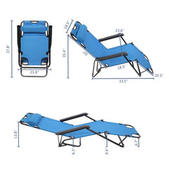 HAOYYE Portable Dual-Purpose Extendable Folding Reclining Chair, Blue – Premium Steel Tube and Oxford Fabric, Comfortable and Durable Lounge Chair for Outdoor Use, Adjustable Reclining Chair, Easy to Carry, Space-Saving Design for Camping, Patio