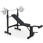 Haoyye Olympic Weight Bench, Adjustable Bench Press Set with Squat Rack for Full-Body Home Gym Workout, Foldable and Space-Saving Design