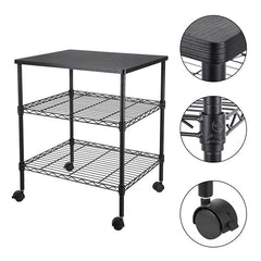 HAOYYE 3-Shelf Printer Cart, Soft Cozy Warm Flannel Fleece Home Decor, Luxury Comfortable Unique Design, Premium Quality Decorative Storage Organizer for Home Office or Workstation, Sturdy and Stylish Mobile Cart.