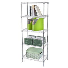 HAOYYE 5-Tier Wire Shelving Unit – Heavy-Duty Adjustable Metal Storage Shelves With Sturdy Steel Construction, Perfect For Garage, Kitchen, Pantry, And Office Organization, Durable And Space-Saving Design, Premium Quality Home Storage Solution