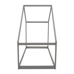HAOYYE Twin Size Wooden House Bed, Gray Sturdy Space-Saving Heavy Duty Modern Design Easy Assembly Durable Stylish Home Furniture Versatile