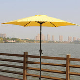HAOYYE 9 Ft Outdoor Patio Umbrella with Carry Bag, Yellow Market Umbrella with UV-Resistant Waterproof Canopy and Rust-Resistant Pole, Vented Sun Shade for Deck Garden Poolside Balcony Beach Travel