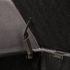 HAOYYE 51.5" Bed Bench with Storage Grey Velvet Sturdy Space-Saving Heavy Duty Modern Design Adults Dorm Room Easy Assembly Bedroom Furniture