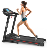 HAOYYE Foldable Electric Treadmill with Incline and Bluetooth Music Support Fitshow App Compatible Running Walking Machine for Home Workout with LCD Display and 250 LB Weight Capacity