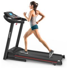HAOYYE Foldable Electric Treadmill with Incline and Bluetooth Music Support Fitshow App Compatible Running Walking Machine for Home Workout with LCD Display and 250 LB Weight Capacity