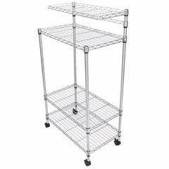HAOYYE 4-Layer Adjustable Kitchen Bakers Rack, Durable Microwave Oven Stand, Sturdy Multifunctional Organizer, Modern Space-Saving Home Storage Cart With Shelves For Pantry, Workstation, And Utility Use, Practical And Stylish Organization Solution