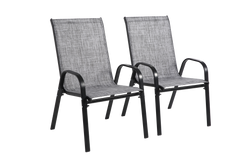 Haoyye 2 Piece Patio Chairs Outdoor Camping Folding Chairs Set with Armrest and High Backrest Breathable Textilene Fabric Portable Garden Lounge Chairs for Patio Pool Beach Yard Space Saving Design