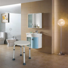 HAOYYE White Medical Bathroom Safety Shower Tub Bench with Adjustable Height Lightweight Rust-Resistant Aluminium Alloy Bath Chair Non-Slip Seat for Home Spa Support Easy Assembly Comfortable and Durable