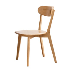 HAOYYE Dining chair wooden FAS grade oak natural wood made in North America 100% dirt-free wood chair solid chair table chair wooden living room chair simple and natural 46.5 * 54 * 80cm Sturdy Space-Saving