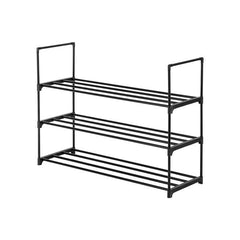 HAOYYE 3 Tiers Shoe Rack Tower Shelf Storage Organizer for Bedroom Entryway Hallway and Closet, Durable Black Color Shoe Storage Solution for Home Organization and Space Saving