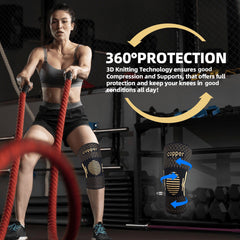 HAOYYE Copper Knee Brace for Pain Relief and Support for Men Women Ideal for Arthritis Joint Recovery ACL Meniscus Tear Injury Compression Sleeve for Running Weightlifting Work Gym Hiking Sports