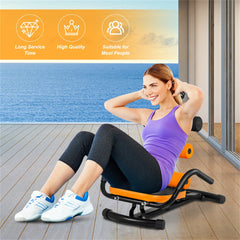 HAOYYE Fitness Equipment Abdominal Training Machine with 3 Adjustable Levels, Comfortable Thickened Cushion, Heavy-Duty Iron Frame, Soft Foam Rollers for Back Support, Suitable for Home and Gym Workouts