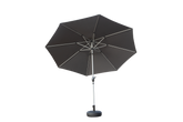 HAOYYE 10FT Patio Umbrella Outdoor Market Table Umbrella with Push Button Tilt and Crank UV Protection Waterproof Canopy 8 Sturdy Ribs for Garden Deck Backyard Pool Patio Gray