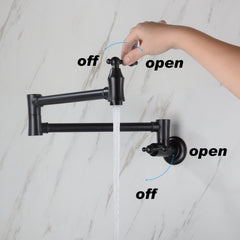 HAOYYE Wall Mount Folding Kitchen Pot Filler Faucet Sturdy Space-Saving Heavy Duty Modern Design Adults Dorm Room Easy Assembly Bedroom Furniture