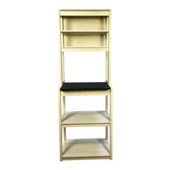 HAOYYE 5-Tier Bakers Rack for Kitchen, White and Black Coffee Bar with Storage, Microwave Stand with Shelves, Sturdy Space-Saving Heavy Duty Modern Design, Easy Assembly