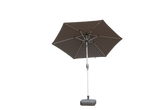 HAOYYE 7.5FT Patio Umbrella Outdoor Market Table Umbrella with Push Button Tilt and Crank UV Protection Waterproof Canopy 6 Sturdy Ribs for Garden Deck Backyard Pool Patio Gray
