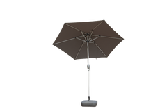 HAOYYE 7.5FT Patio Umbrella Outdoor Market Table Umbrella with Push Button Tilt and Crank UV Protection Waterproof Canopy 6 Sturdy Ribs for Garden Deck Backyard Pool Patio Gray