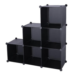 HAOYYE Cube Storage 6-Cube Closet Organizer Shelves for DIY Closet Cabinet, Black Durable Space-Saving Storage Solution, Modern Design, Versatile Use, Premium Quality, Stylish and Functional Organizer for Home or Office