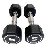 HAOYYE Premium Octagonal Dumbbell Set of 2 with Hard Chrome Plated Handles Large Number Markings Durable Hex Weights for Strength Training Push Ups Home Gym Workouts and Full Body Fitness