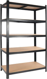 Haoyye Heavy Duty Garage Storage Shelves, 2000LBS Capacity 5 Tier Adjustable Metal Rack with MDF Boards, Freestanding Shelving Unit for Garage, Basement, Pantry, Warehouse, Office, Space-Saving Sturdy Organizer, Easy Assembly Design