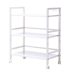 HAOYYE Widen 3-Tier Multi-Functional Storage Cart, Ivory White, Soft Cozy Warm Flannel Fleece Home Decor, Luxury Comfortable Unique Design, Premium Quality Decorative Storage Solution for Living Room, Bedroom, or Kitchen, Stylish and Versatile Cart