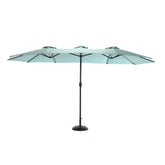 Haoyye Double Sided Outdoor Patio Umbrella Rectangular Market Shade Umbrella with Crank and Stable Frame, Large Wind Resistant Sun Shelter for Deck Garden Pool Backyard Bistro Table Use, Durable Canopy for Home or Commercial Space
