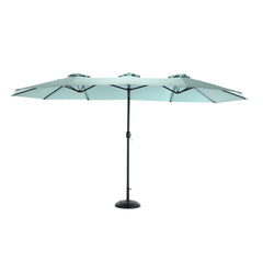 Haoyye Double Sided Outdoor Patio Umbrella Rectangular Market Shade Umbrella with Crank and Stable Frame, Large Wind Resistant Sun Shelter for Deck Garden Pool Backyard Bistro Table Use, Durable Canopy for Home or Commercial Space