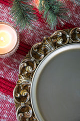 HAOYYE 6 Pack Plastic Charger Plate, D14" Sturdy Space-Saving Heavy Duty Modern Design Adults Dorm Room Easy Assembly Bedroom Furniture