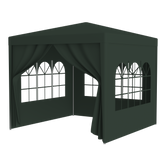 HAOYYE 10x10ft Party Tent Outdoor Heavy Duty Canopy with 4 Removable Sidewalls Green Waterproof Event Gazebo for Wedding Backyard Patio Garden Camping Market Shelter Sun Shade Portable Pop Up Pavilion